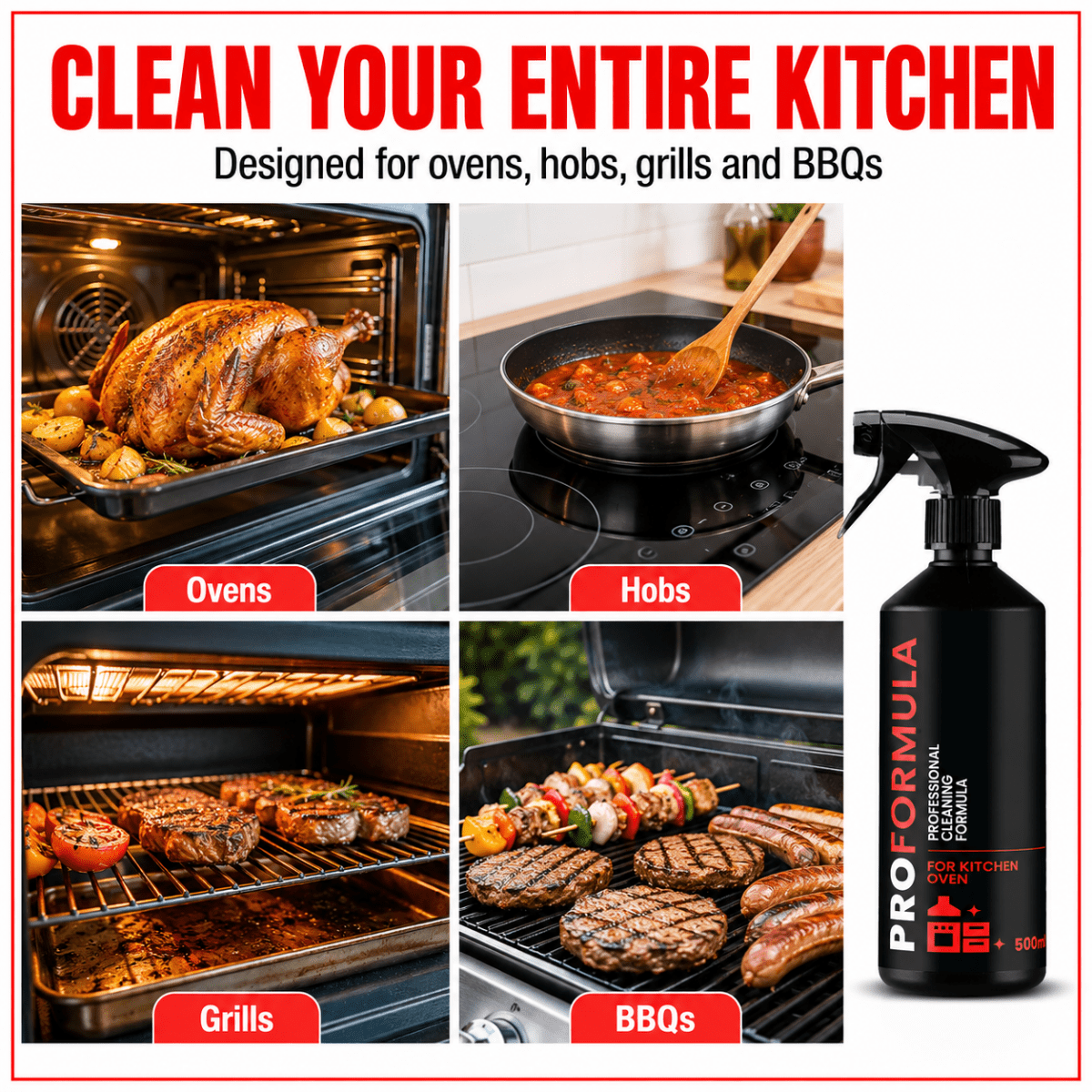 Proformula - Kitchen Hob & Oven Cleaner