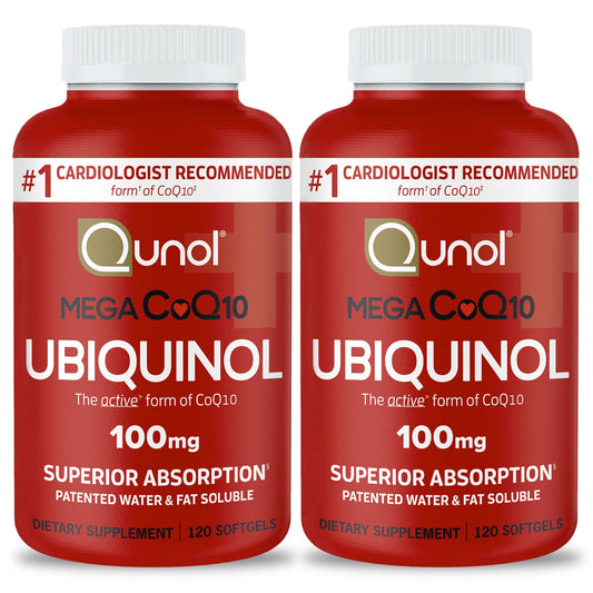 Qunol Mega Ubiquinol CoQ10 100mg – Superior Absorption, 240 Softgels (Pack of 2)