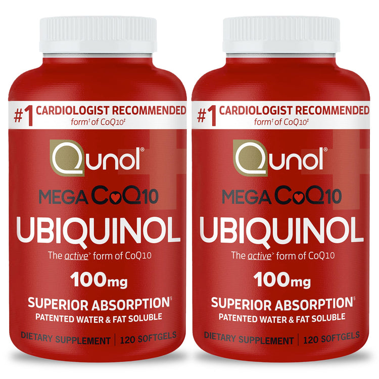 Qunol Mega Ubiquinol CoQ10 100mg – Superior Absorption, 240 Softgels (Pack of 2)