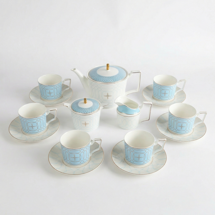 The Regent Blue Tea Set