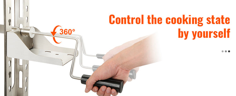 VEVOR Stainless Steel Rotisserie Grill BBQ Whole Pig Lamb Goat Charcoal Spit Grill Electric BBQ Hog Rotisserie Roaster 46 Inch