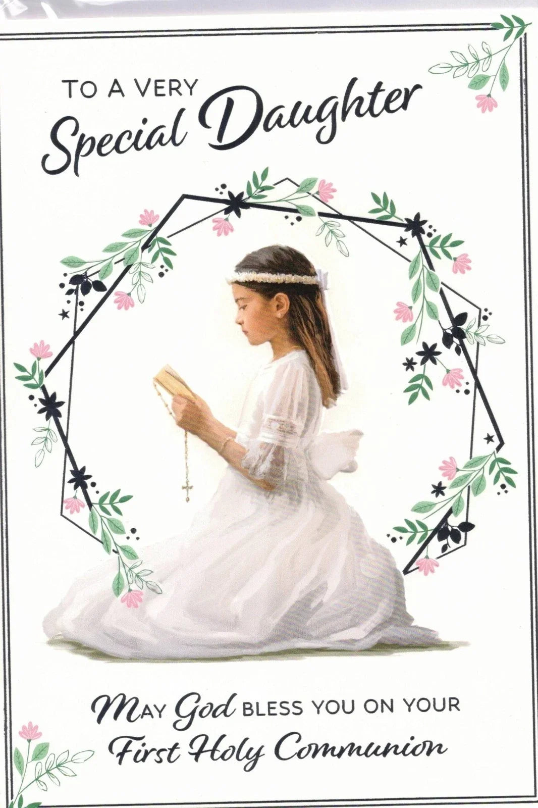 to a  very  special  daughter  on her first holy commumion  card