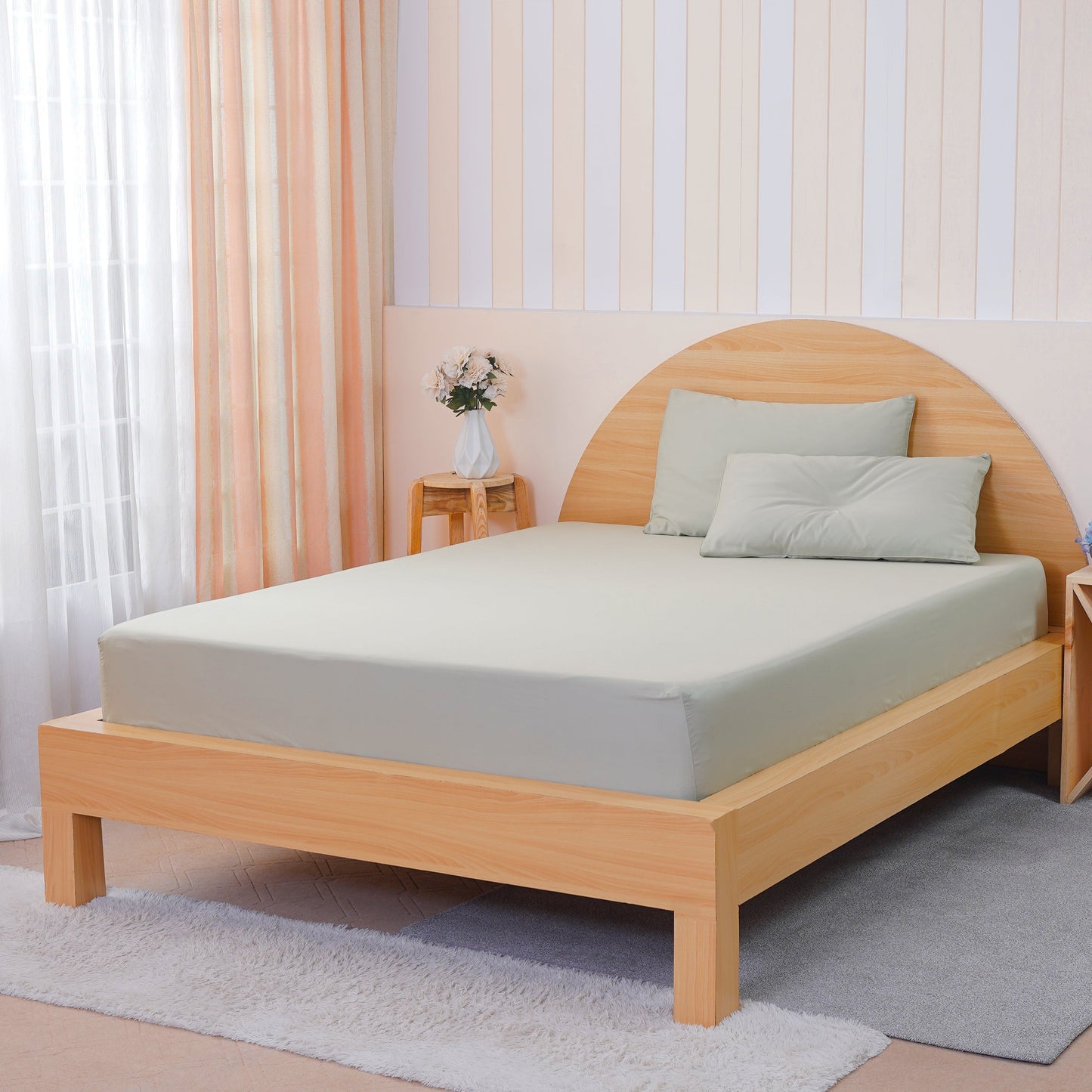 Ackly Bamboo Sage Green Full Bedding Set