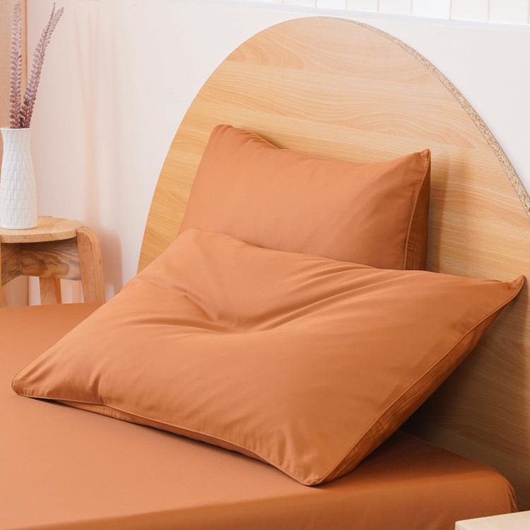 Ackly Bamboo - Terracotta Orange Pillowcases Pair