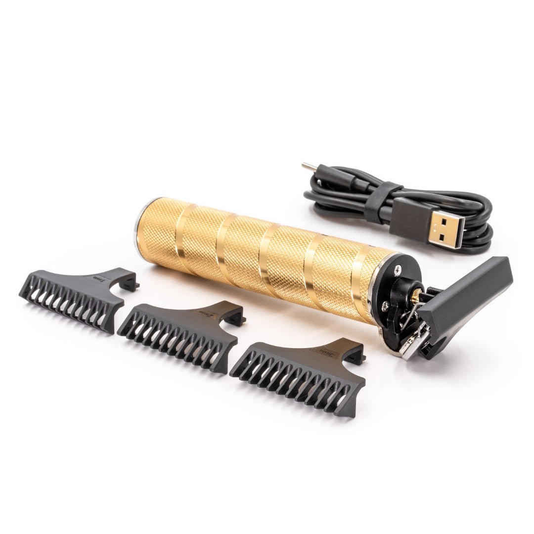 Skeleton Hair & Beard Trimmer - Knurled Gold