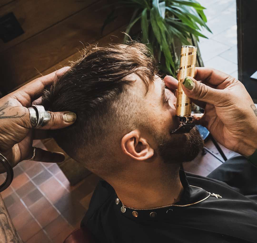 Skeleton Hair & Beard Trimmer - Knurled Gold