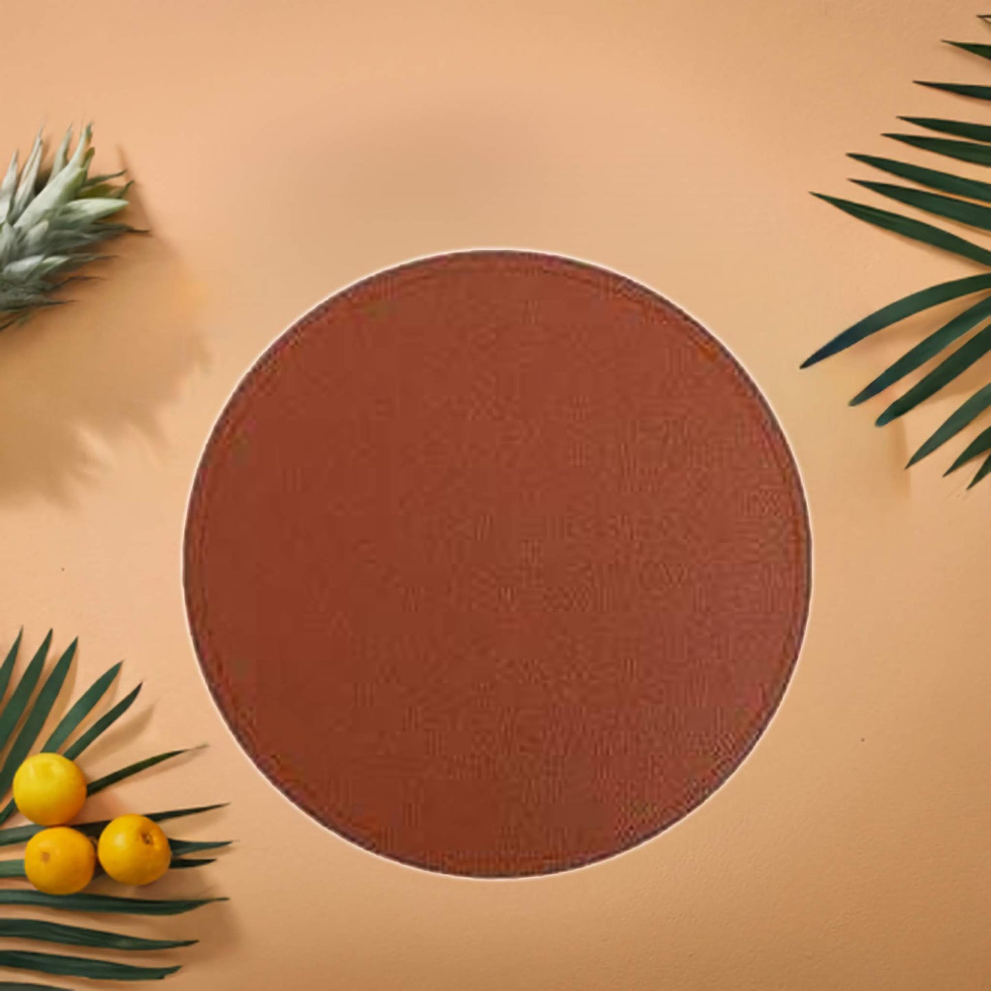 Leather Placemat and Coaster Set | Brown Dining Table Mats
