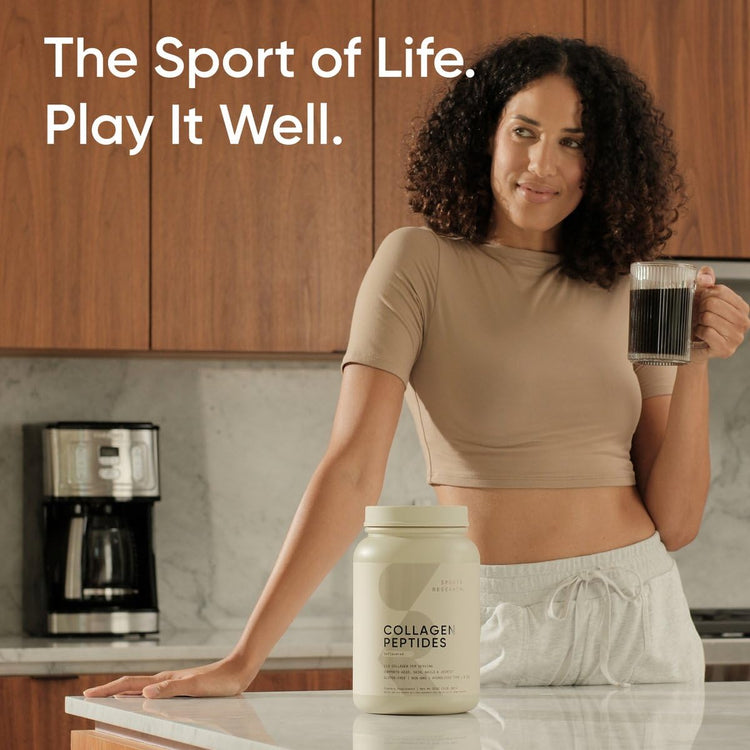 Sports Research Collagen Peptides — Hydrolyzed Type I & III Powder for Skin, Hair, Nails & Joints