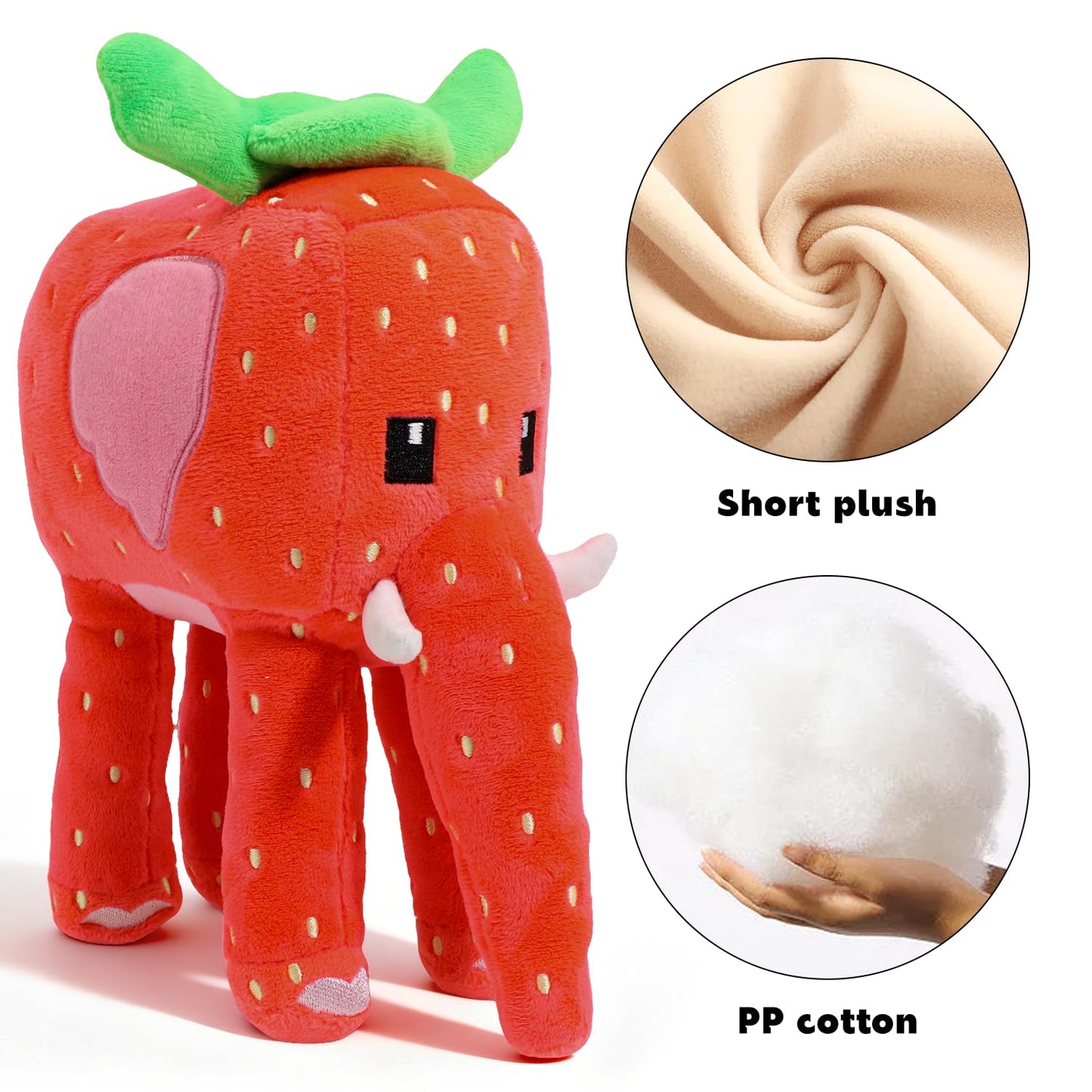 Strawberry Elephant Plush - Steal a Brainrot OG Rarity Toy (Official Meme Collection)