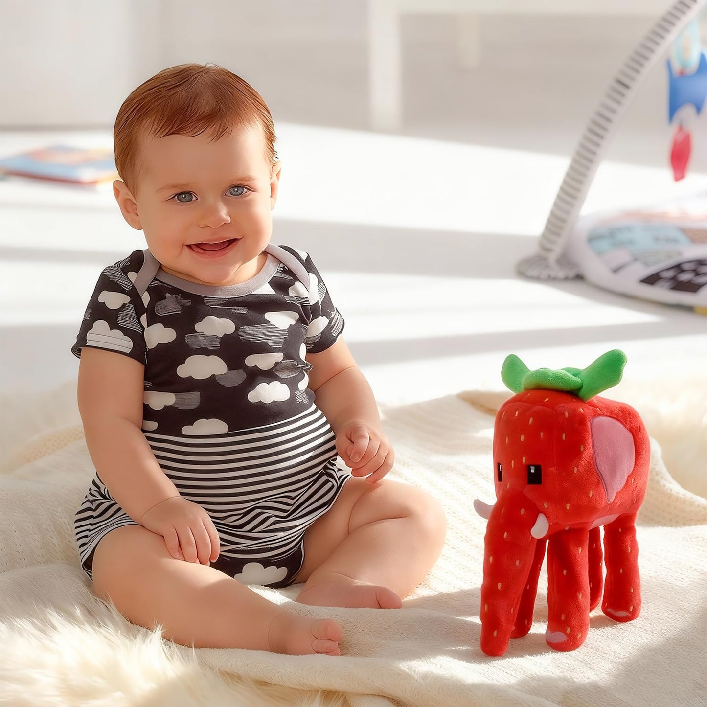 Strawberry Elephant Plush - Steal a Brainrot OG Rarity Toy (Official Meme Collection)