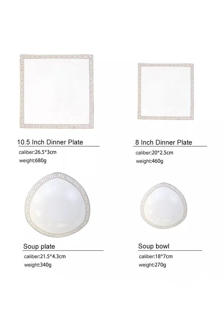 The Glamour Bone China Dinner Set - 16 | 24 Piece