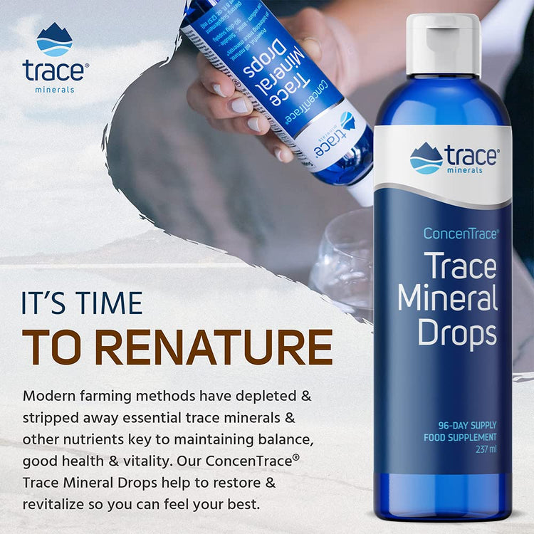 Trace Minerals ConcenTrace Drops | 70+ Ionic Minerals for Energy, Digestion & Hydration