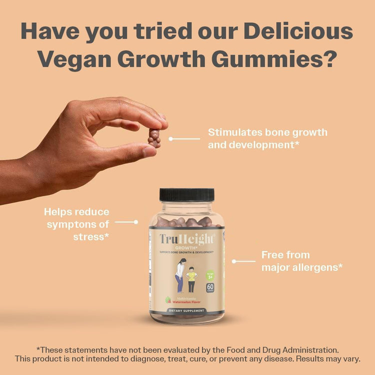 TruHeight Growth Gummies (Watermelon) – Natural Growth Support for Kids & Teens
