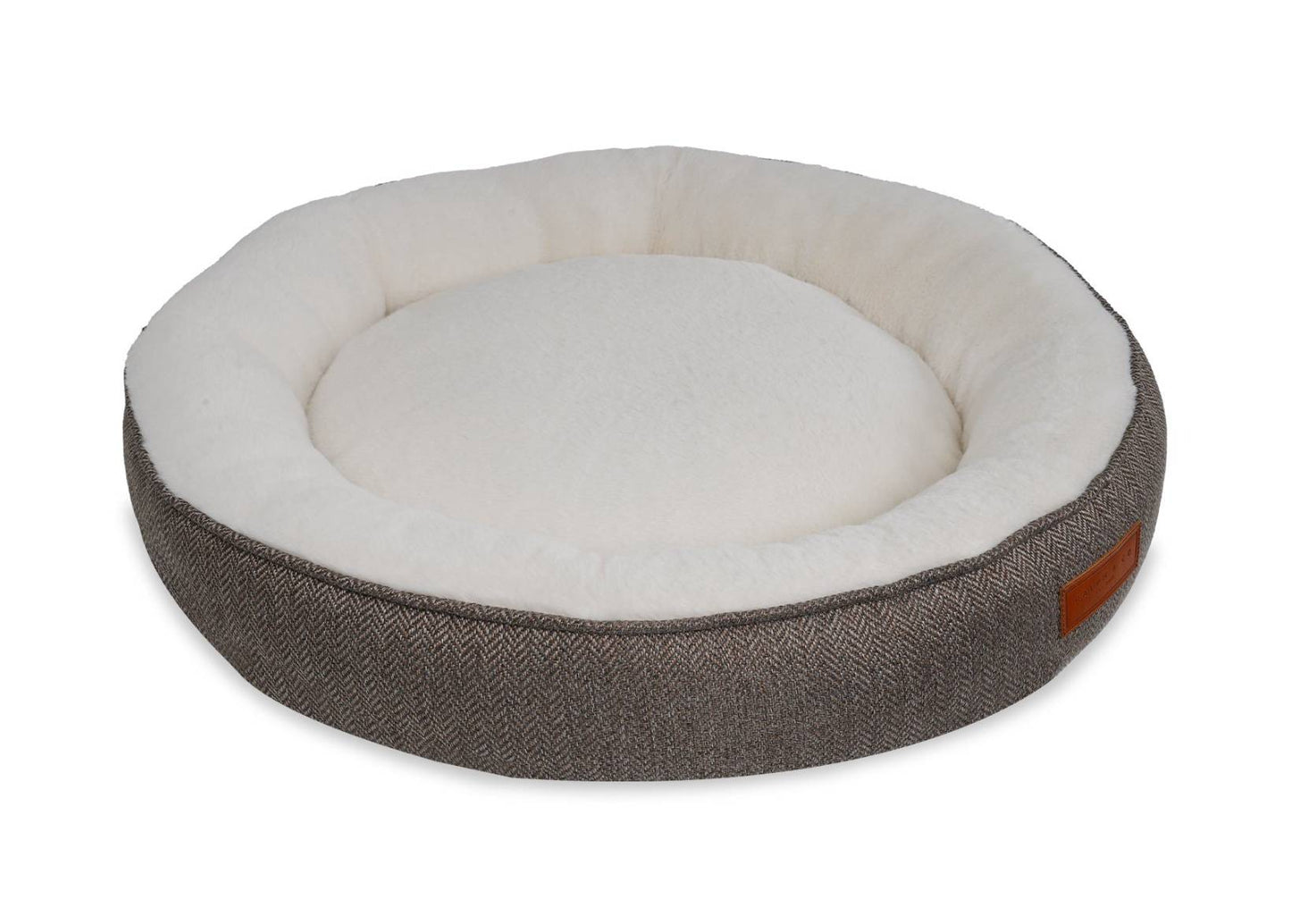 THE LINCOLN | LUXURY TWEED CALMING DONUT DOG BED