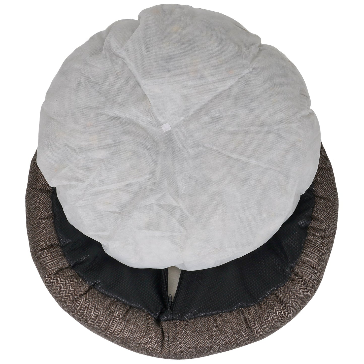 THE LINCOLN | LUXURY TWEED CALMING DONUT DOG BED