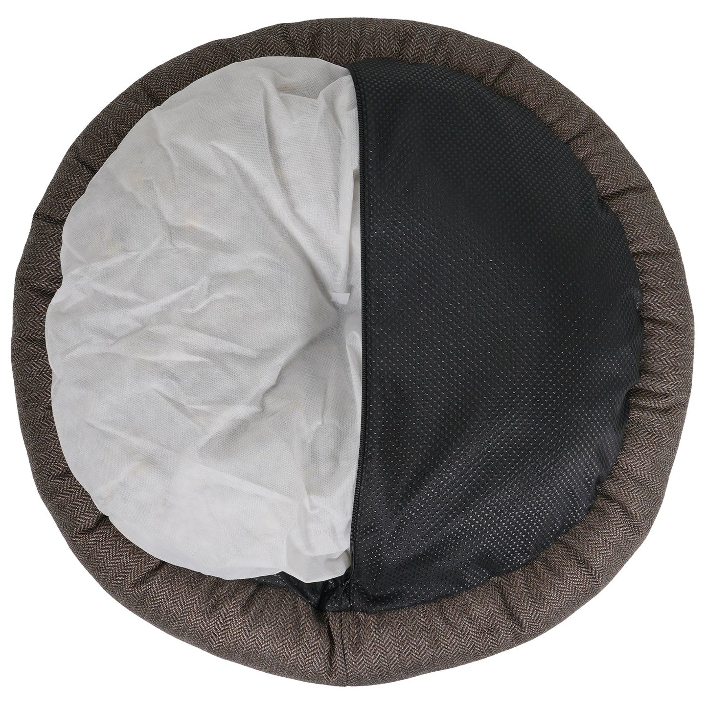 THE LINCOLN | LUXURY TWEED CALMING DONUT DOG BED