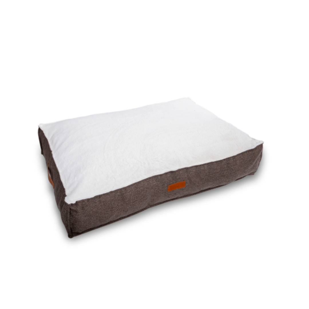 THE LINCOLN | LUXURY TWEED FLAT PILLOW DOG BED