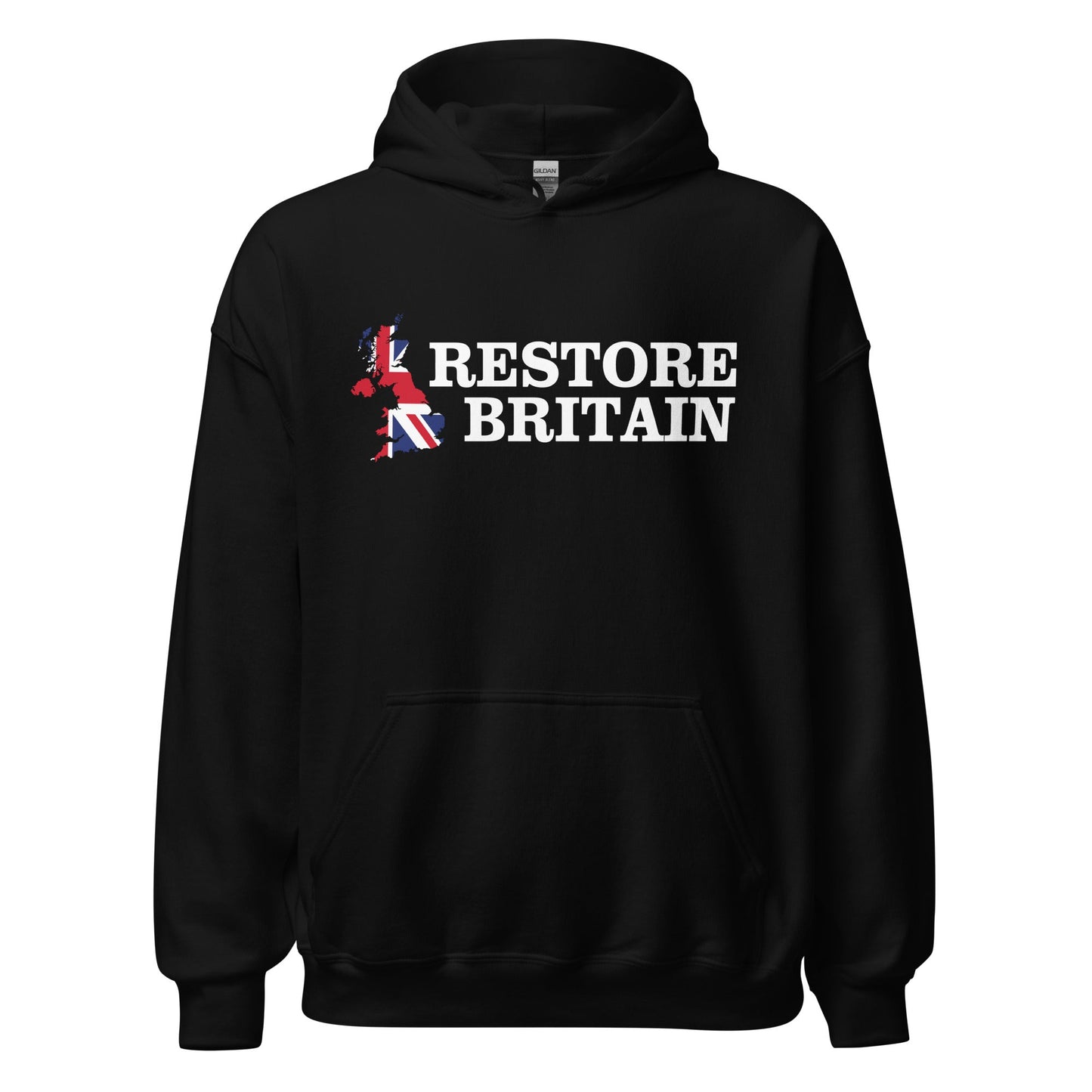 Restore Britain Unisex Hoodie - UK Politics British Hoody Navy Pullover Party