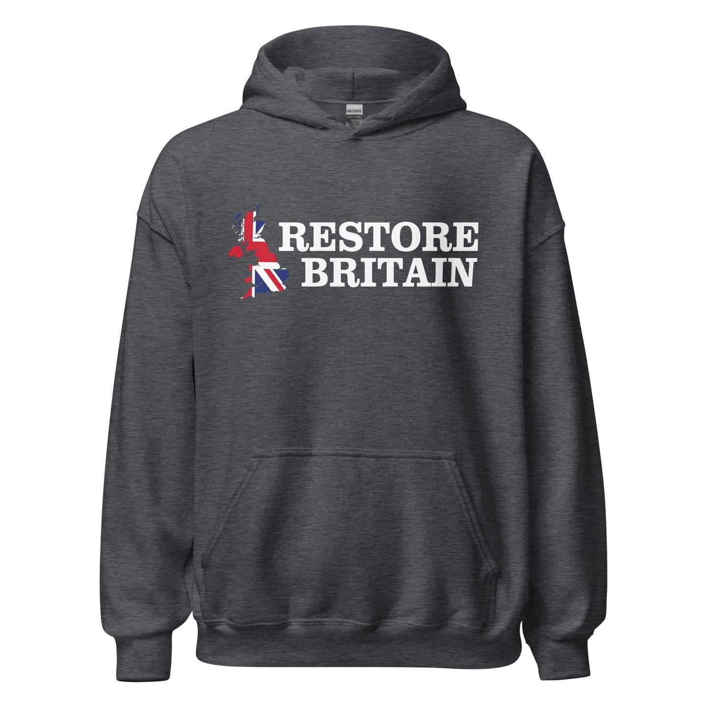 Restore Britain Unisex Hoodie - UK Politics British Hoody Navy Pullover Party