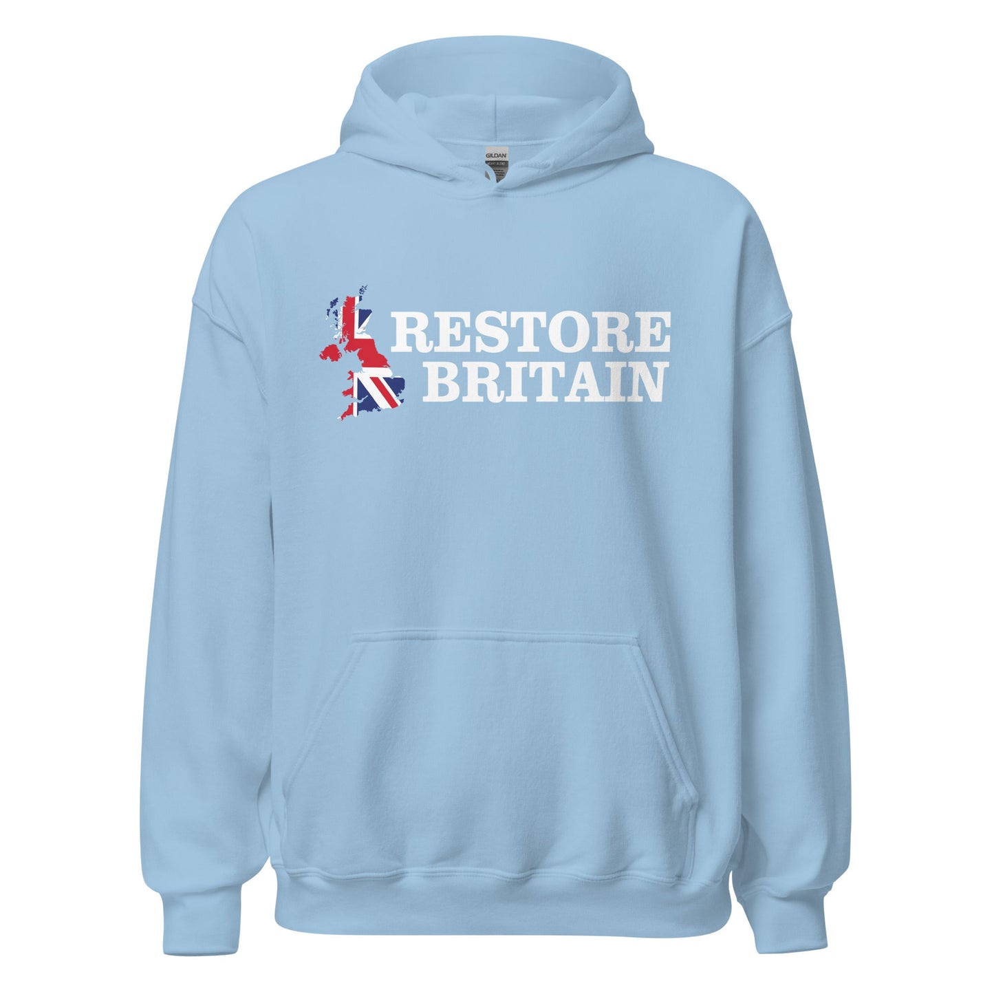 Restore Britain Unisex Hoodie - UK Politics British Hoody Navy Pullover Party