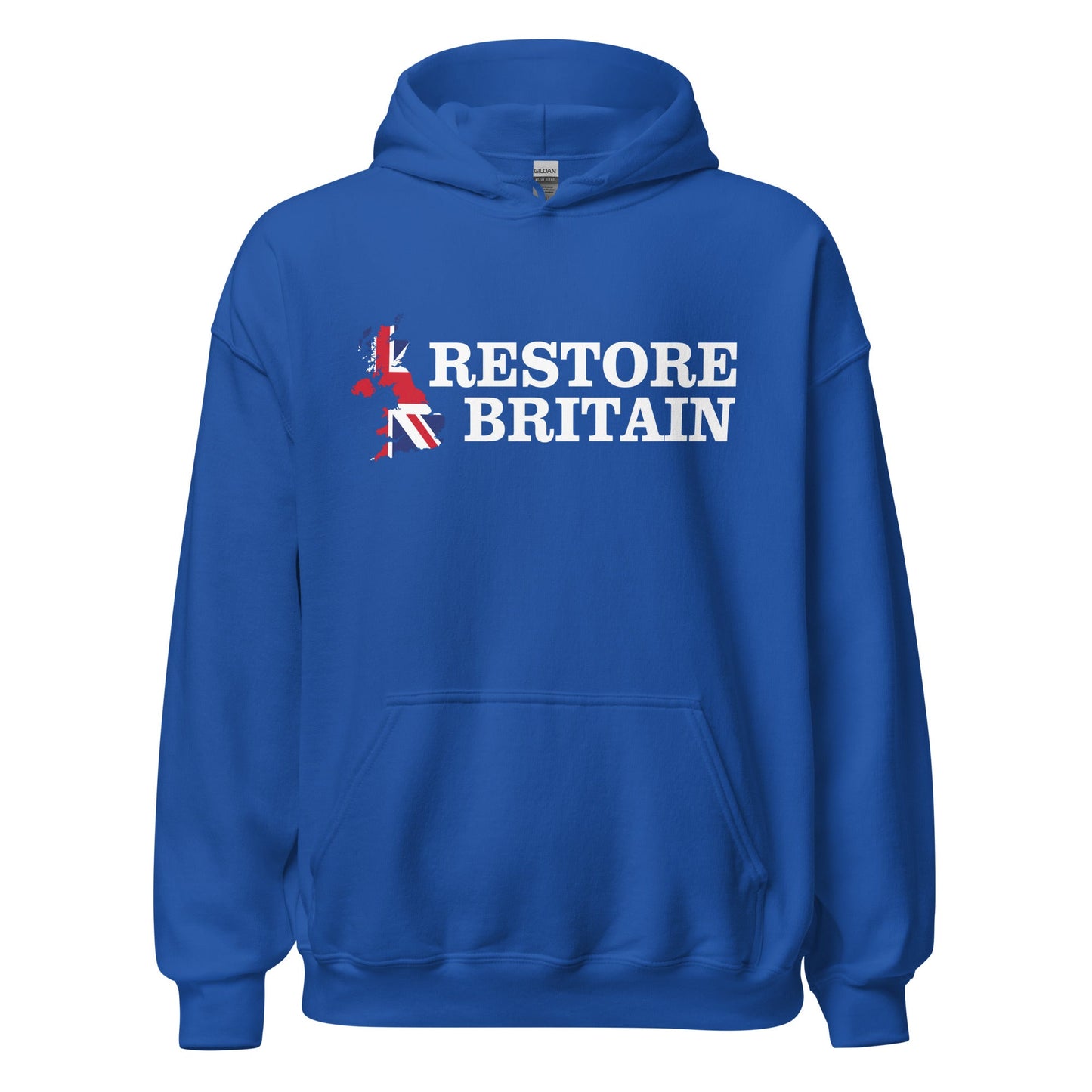 Restore Britain Unisex Hoodie - UK Politics British Hoody Navy Pullover Party