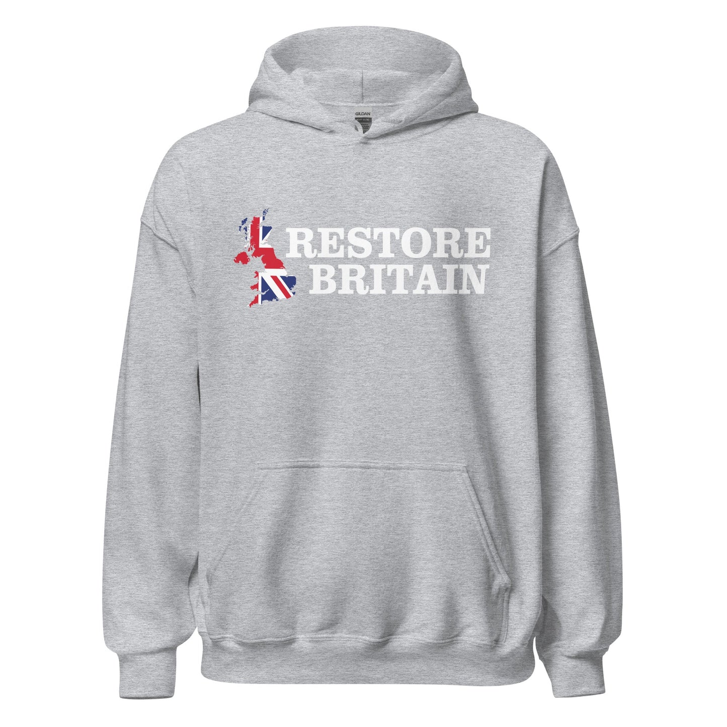 Restore Britain Unisex Hoodie - UK Politics British Hoody Navy Pullover Party