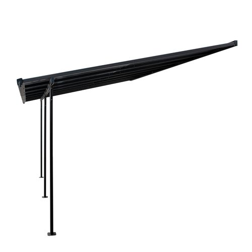 Outdoor Patio Gazebo Pergola, Aluminum Post, 4.35x3m Mounted on the Wall Roof