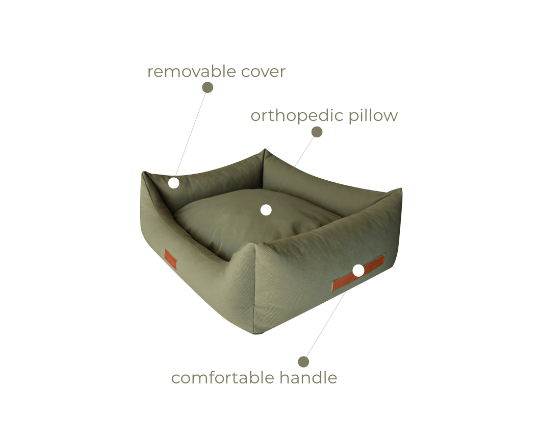 THE HENLEY | LUXURY WATERPROOF BOLSTER DOG BED