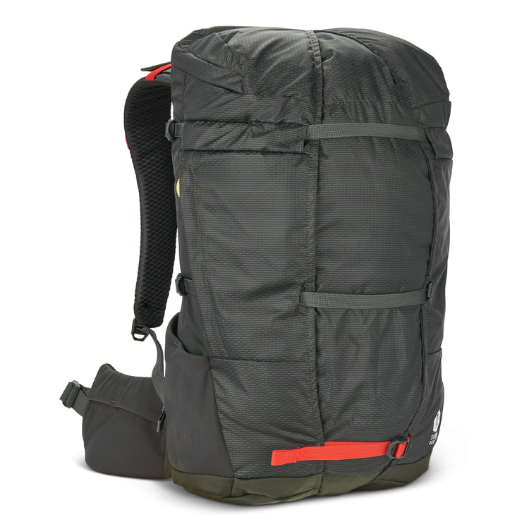Sierra Designs Flex Hike 20L-30L Rucksack - Peat/Fiery Red