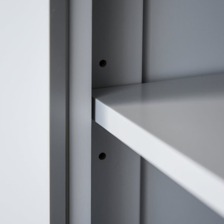 HOMCOM Multi-Storage Mid-Century Kitchen Cabinet - Grey