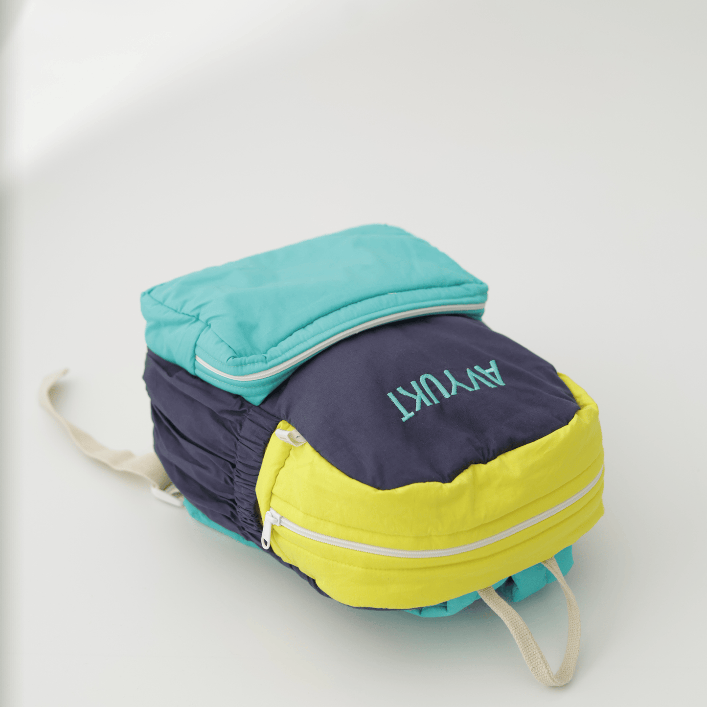 Colour Chaos Personalised School Bag, Hand-Embroidered