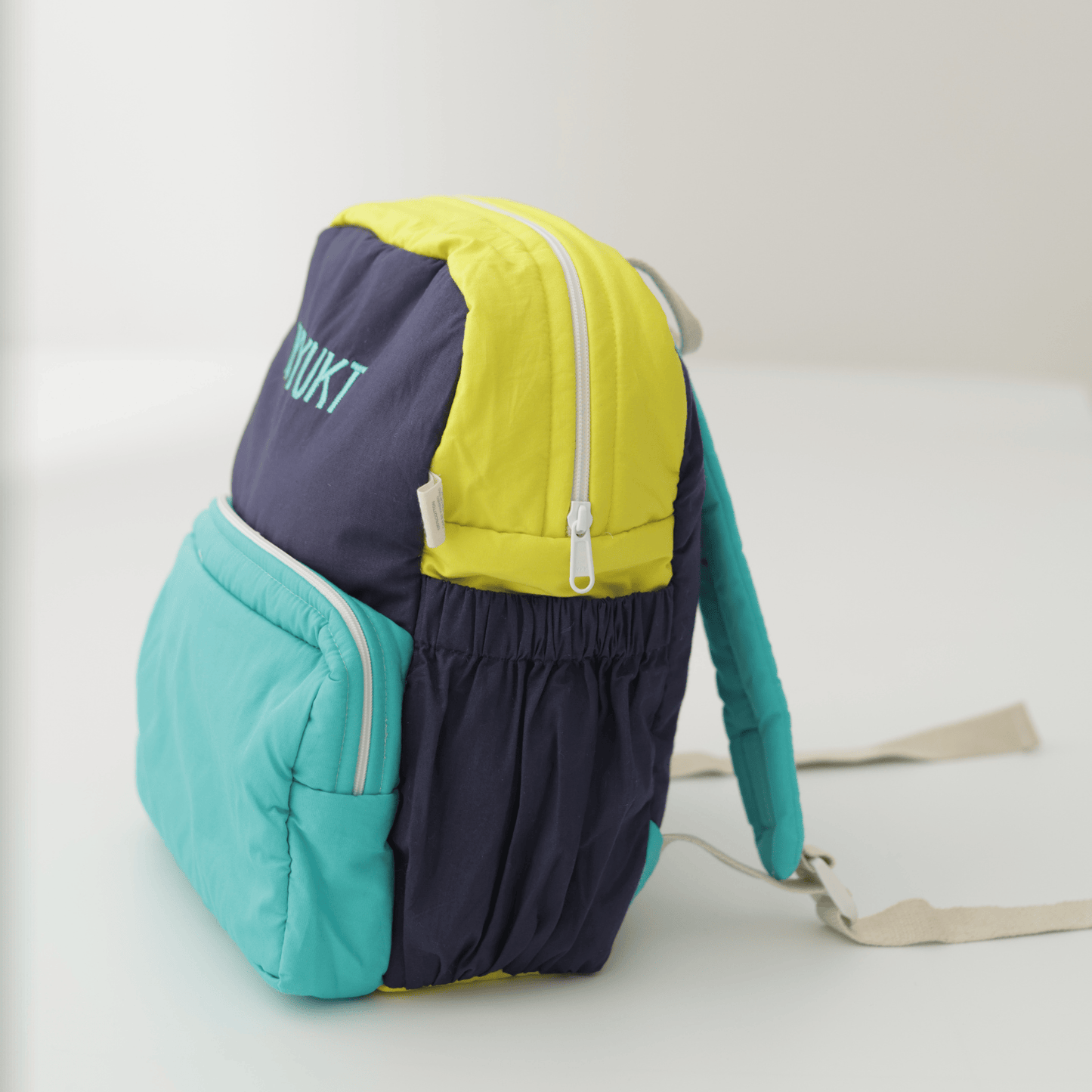 Colour Chaos Personalised School Bag, Hand-Embroidered