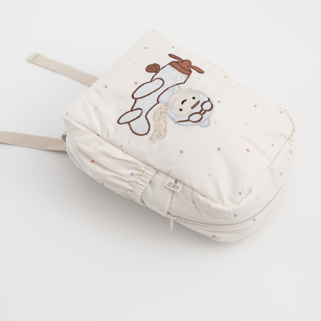 Little Aviator Personalised School Bag, Hand-Embroidered