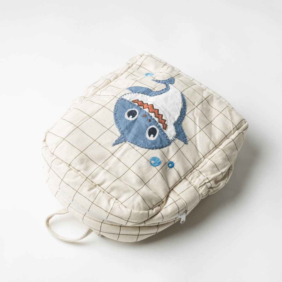 Shark Dodo Personalised School Bag, Hand-Embroidered