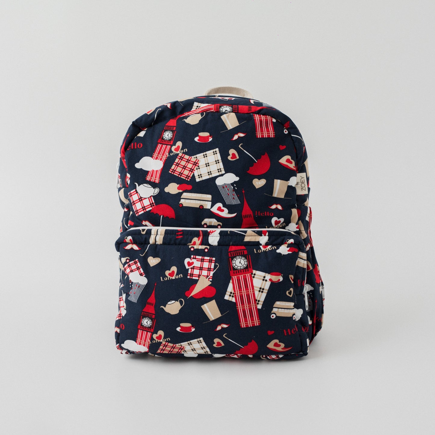 Trip To London Personalised School Bag, Hand-Embroidered