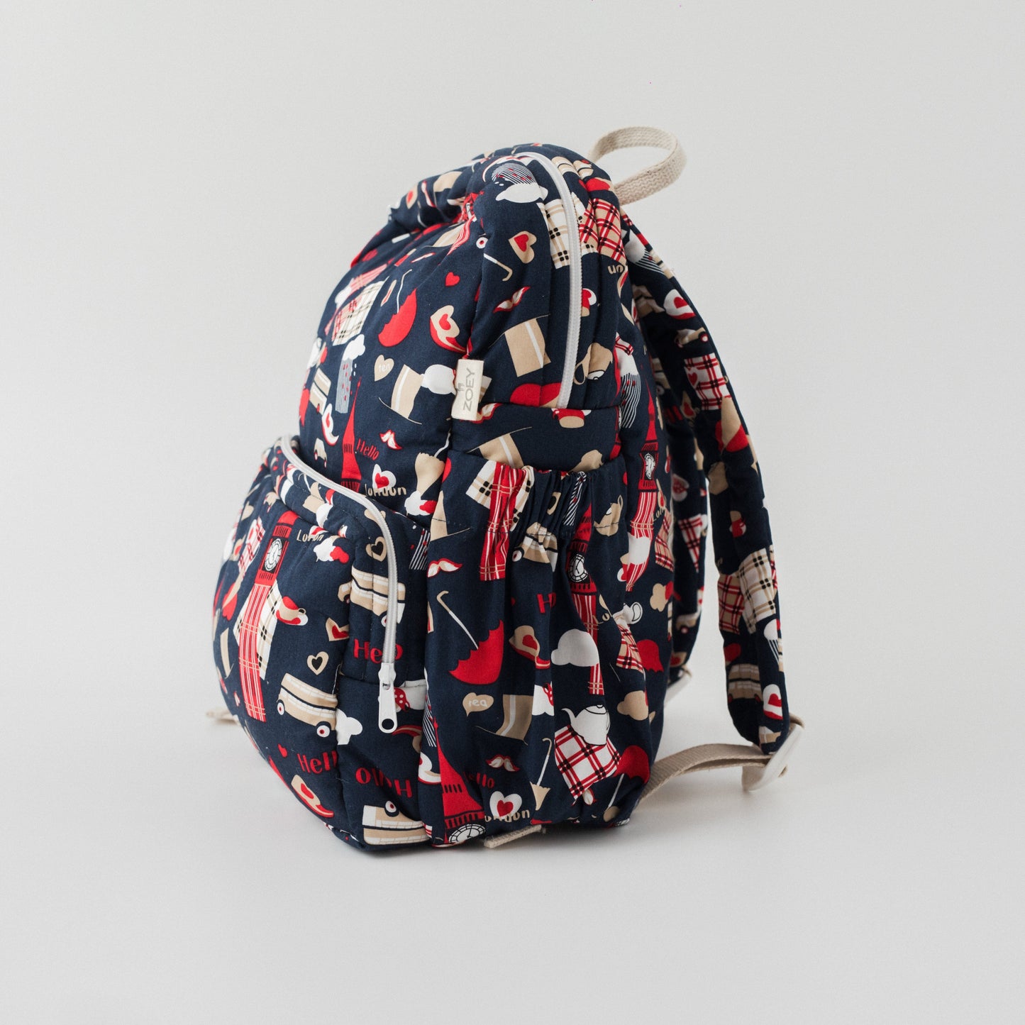 Trip To London Personalised School Bag, Hand-Embroidered