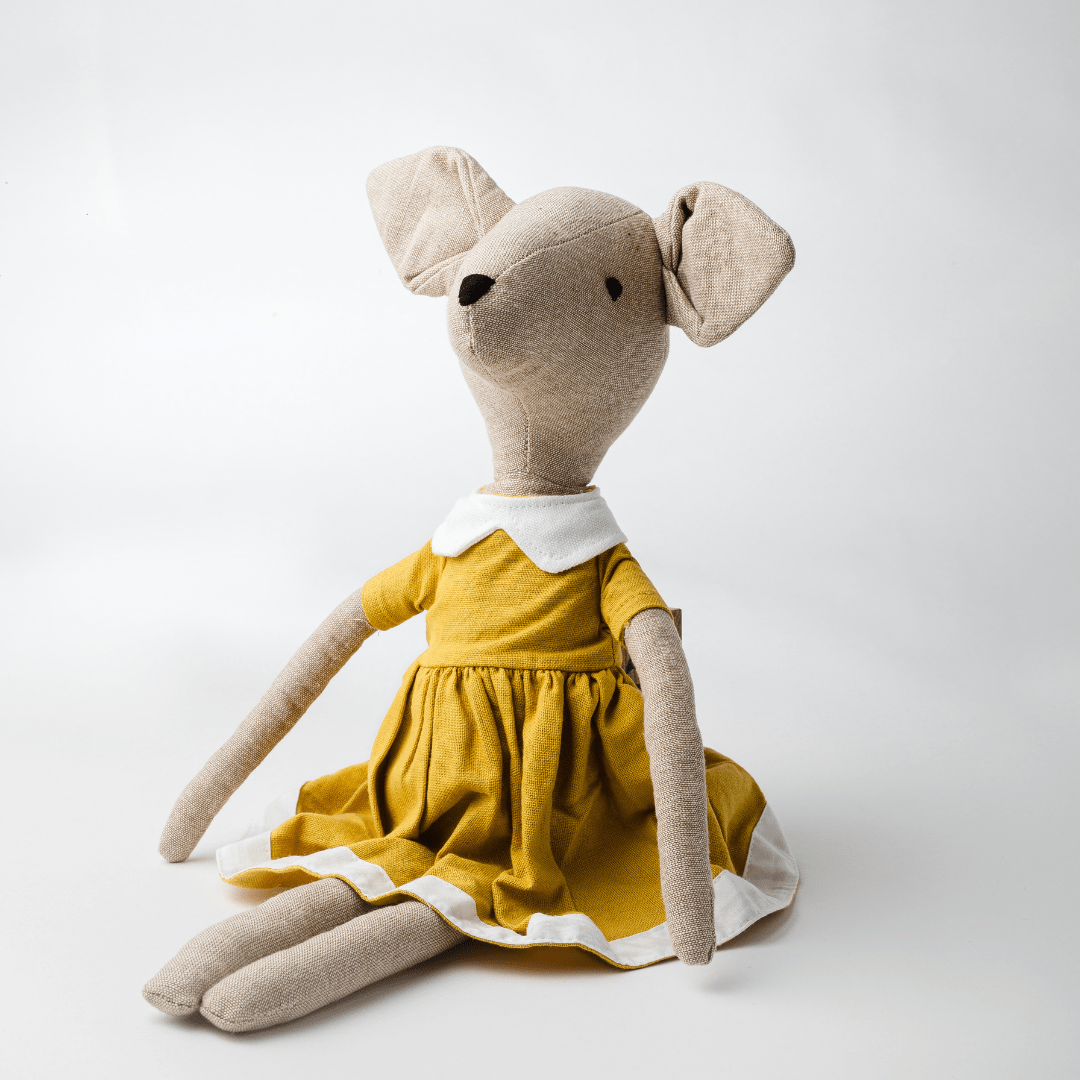Elaine Mouse | Heirloom Cotton Keepsake Toy