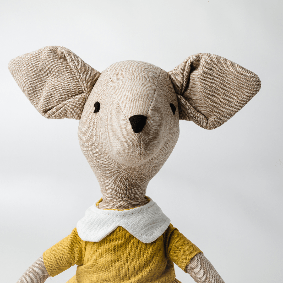 Elaine Mouse | Heirloom Cotton Keepsake Toy