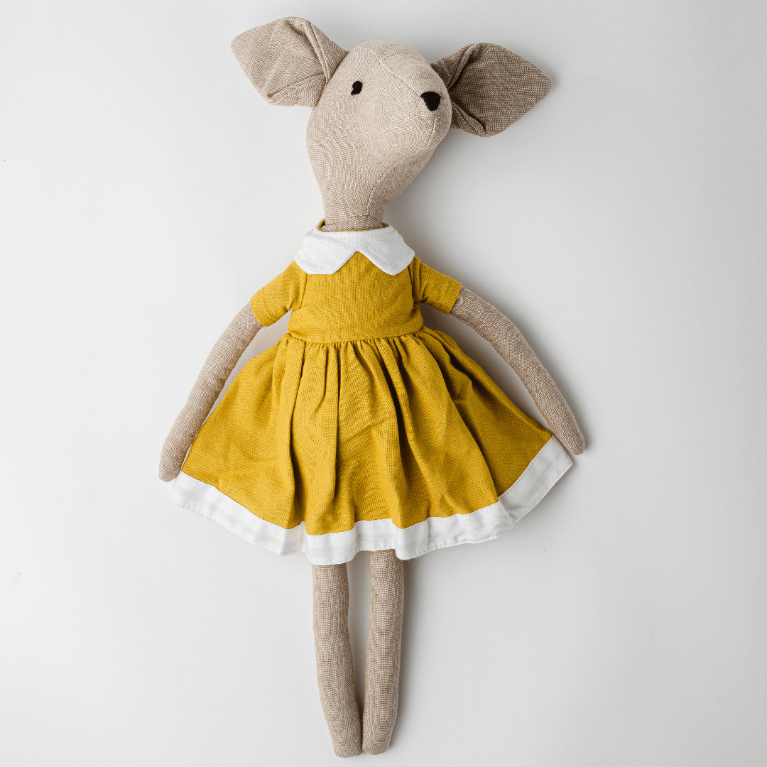 Elaine Mouse | Heirloom Cotton Keepsake Toy
