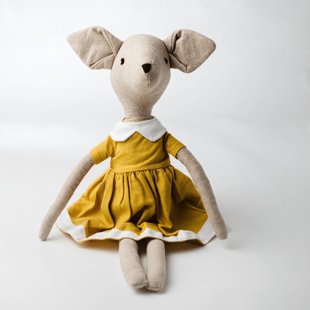 Elaine Mouse | Heirloom Cotton Keepsake Toy