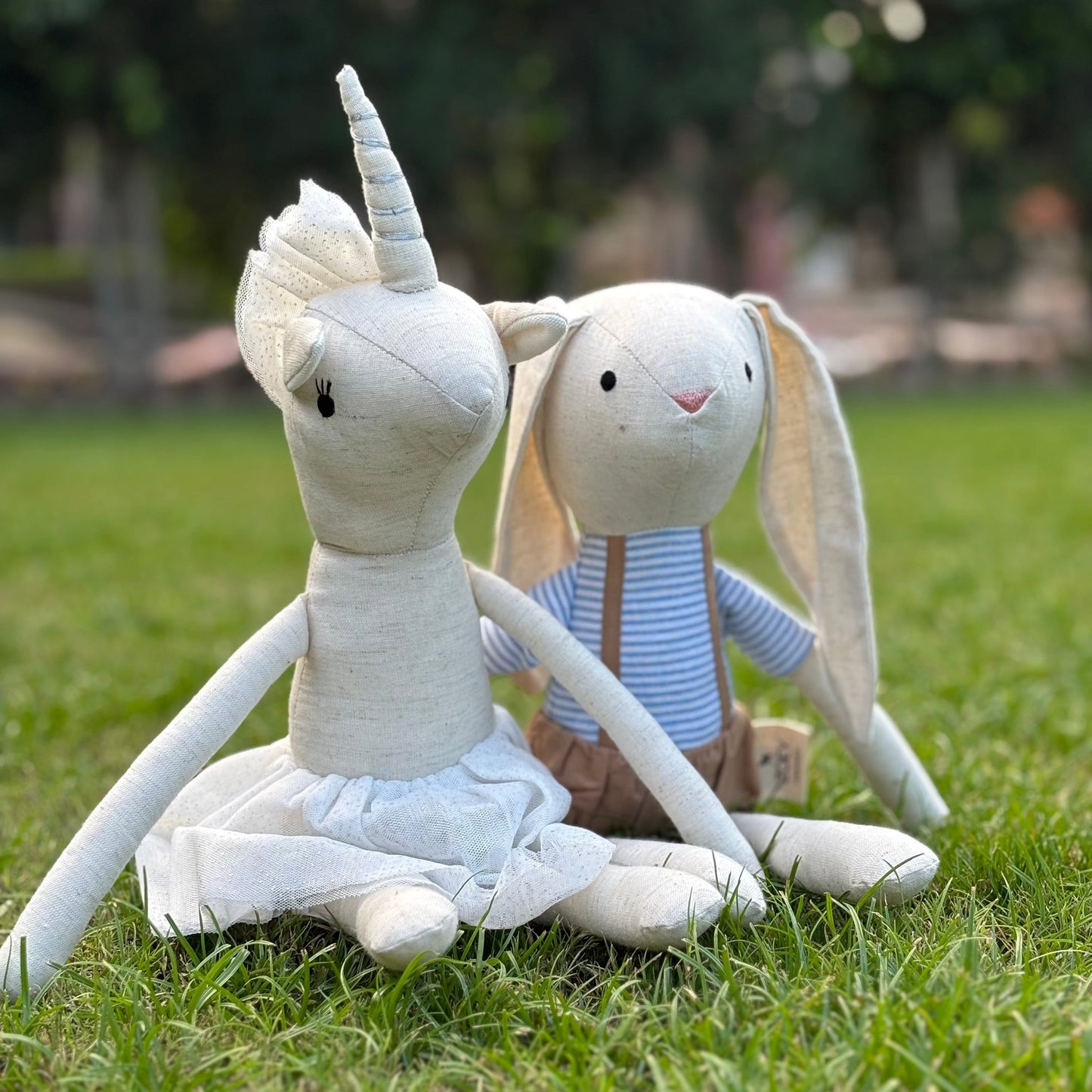 Jojo Bunny & Moon Unicorn Soft Toys (Bundle of Two Toys)