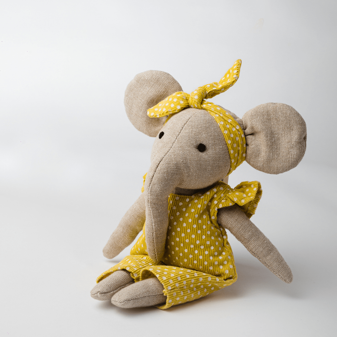 Lola & Lucas Elephant Toy | Heirloom Cotton Soft Toy for Little Ones