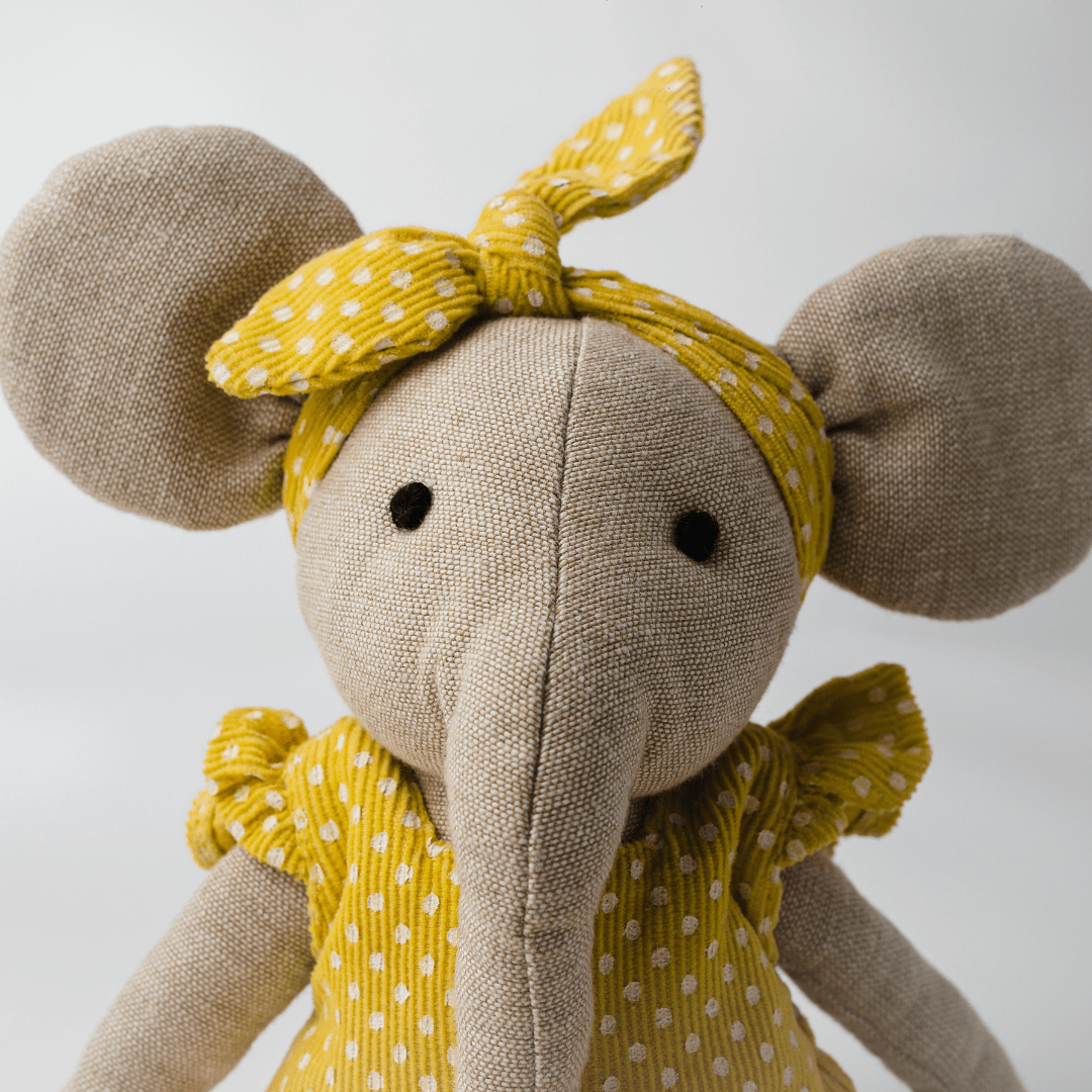 Lola the Dainty Elephant | Heirloom Cotton Soft Toy for Little Ones