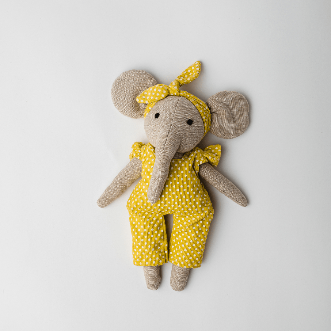 Lola the Dainty Elephant | Heirloom Cotton Soft Toy for Little Ones