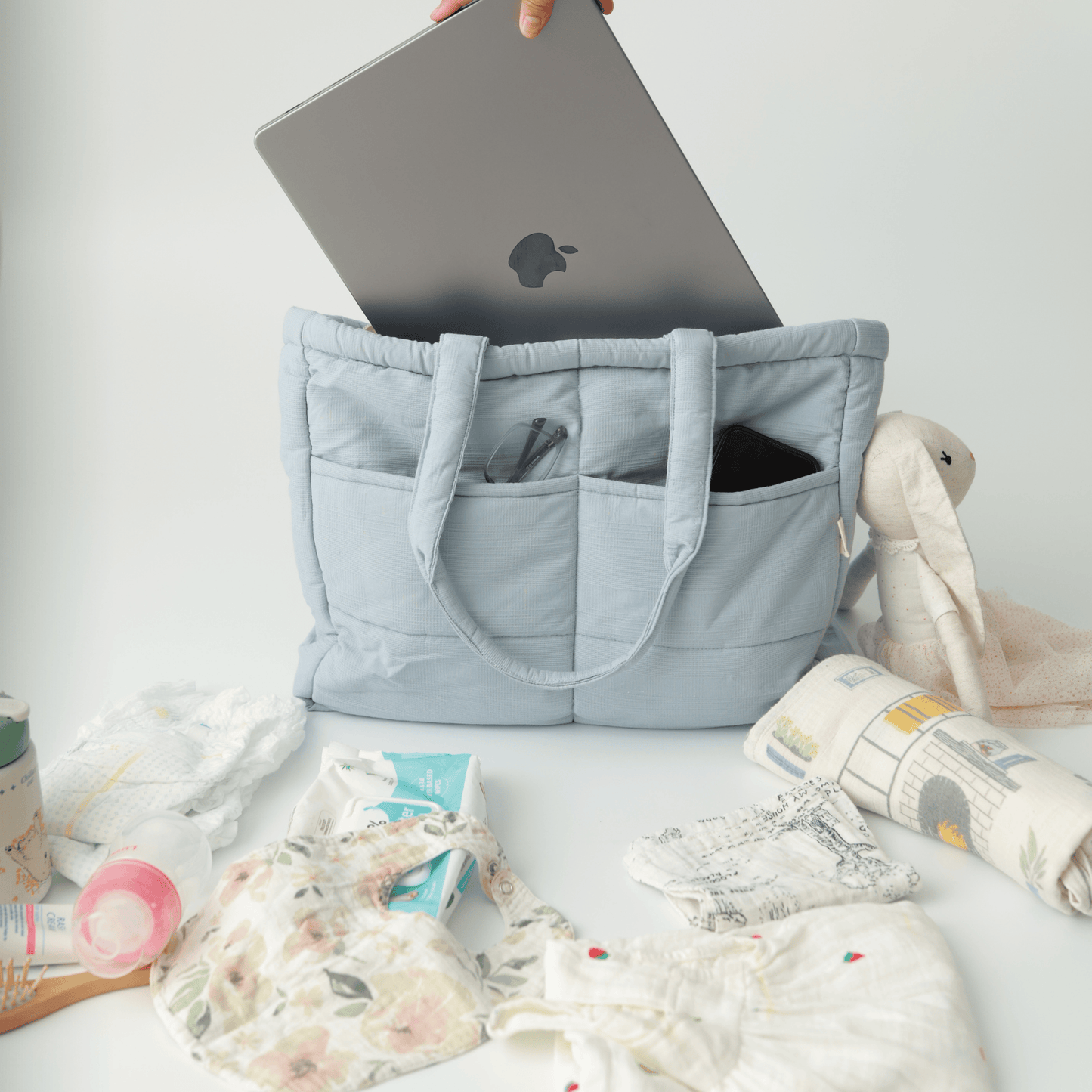 Frost Tote Nappy Bag (100% Cotton)