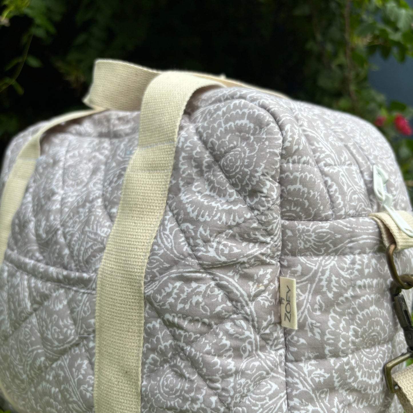 Latte Garden Nappy Bag (100% Cotton)