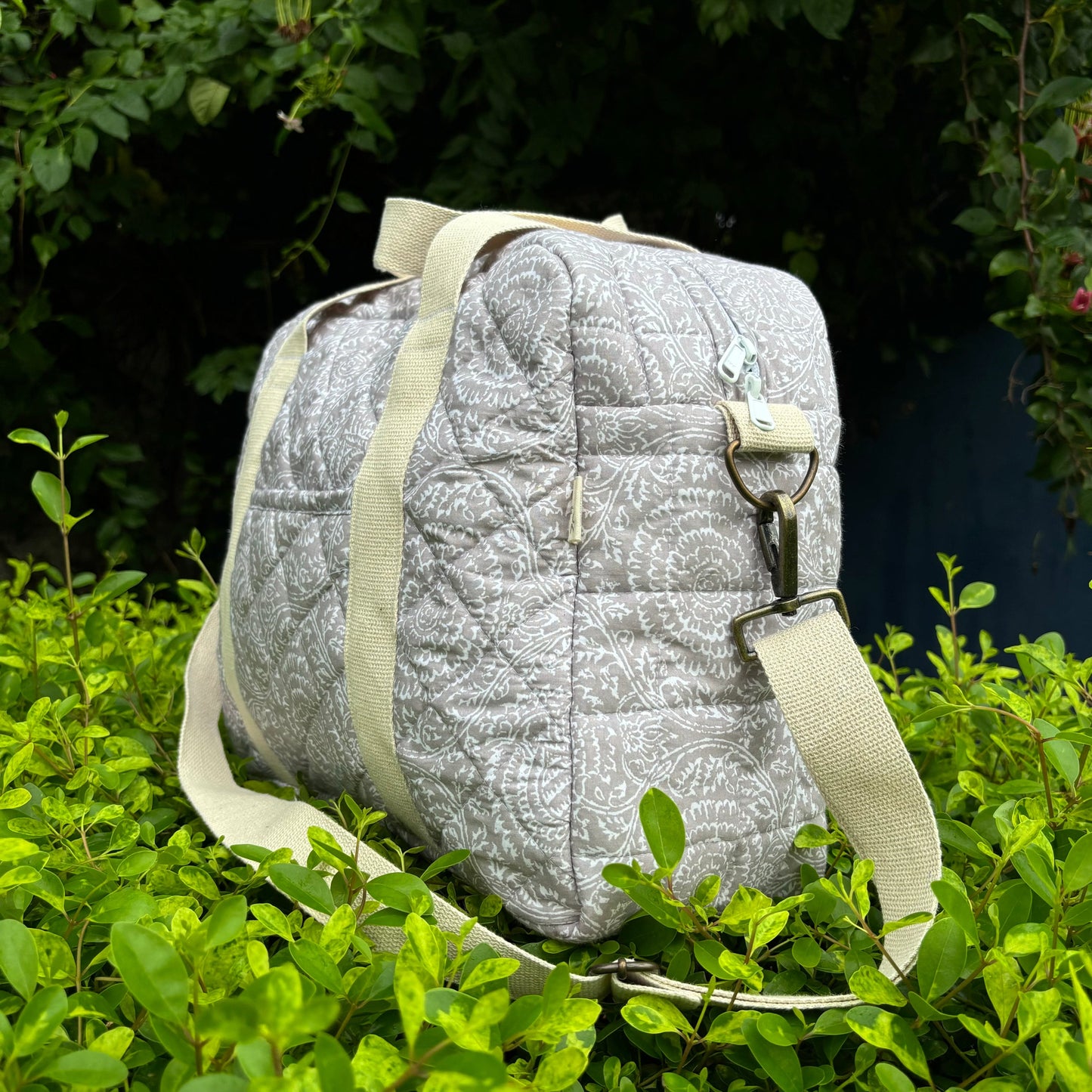 Latte Garden Nappy Bag (100% Cotton)