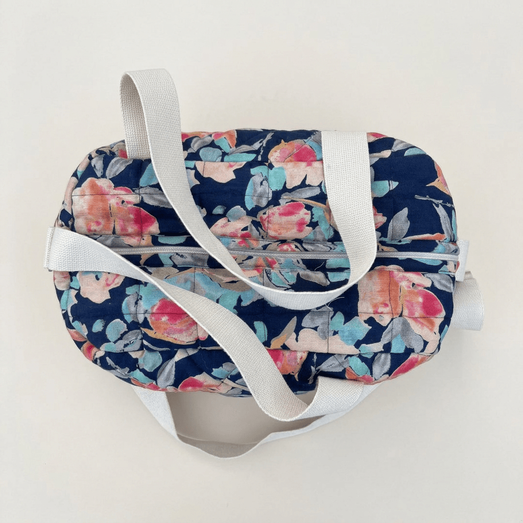 Painted Garden Carryall Quilted Nappy Bag (100% Cotton)